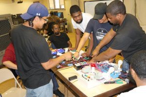 skilled trade career programs student at work lab