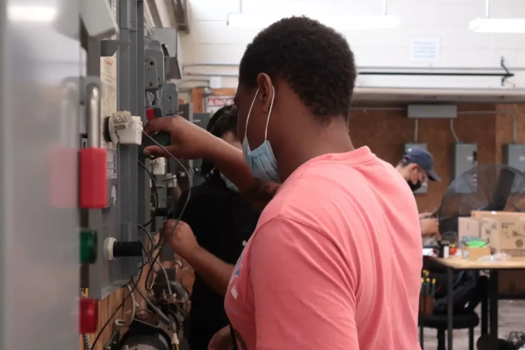 Student of electrician program
