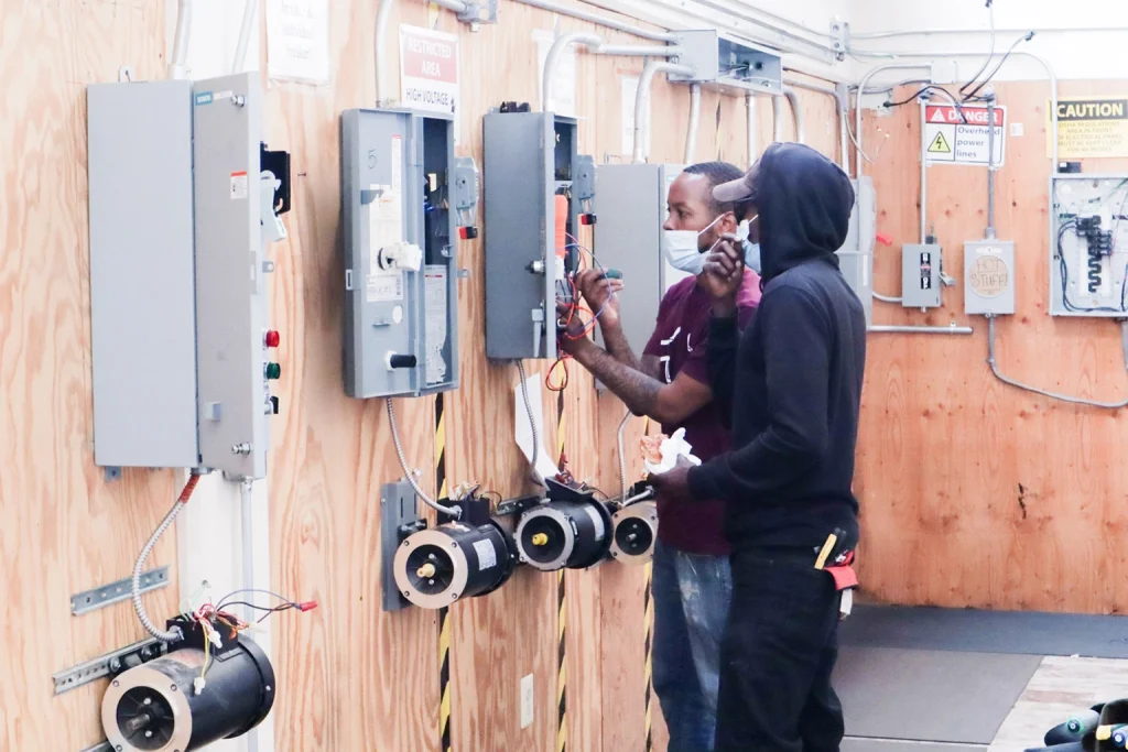 Budding Electrician at PTTI workshop