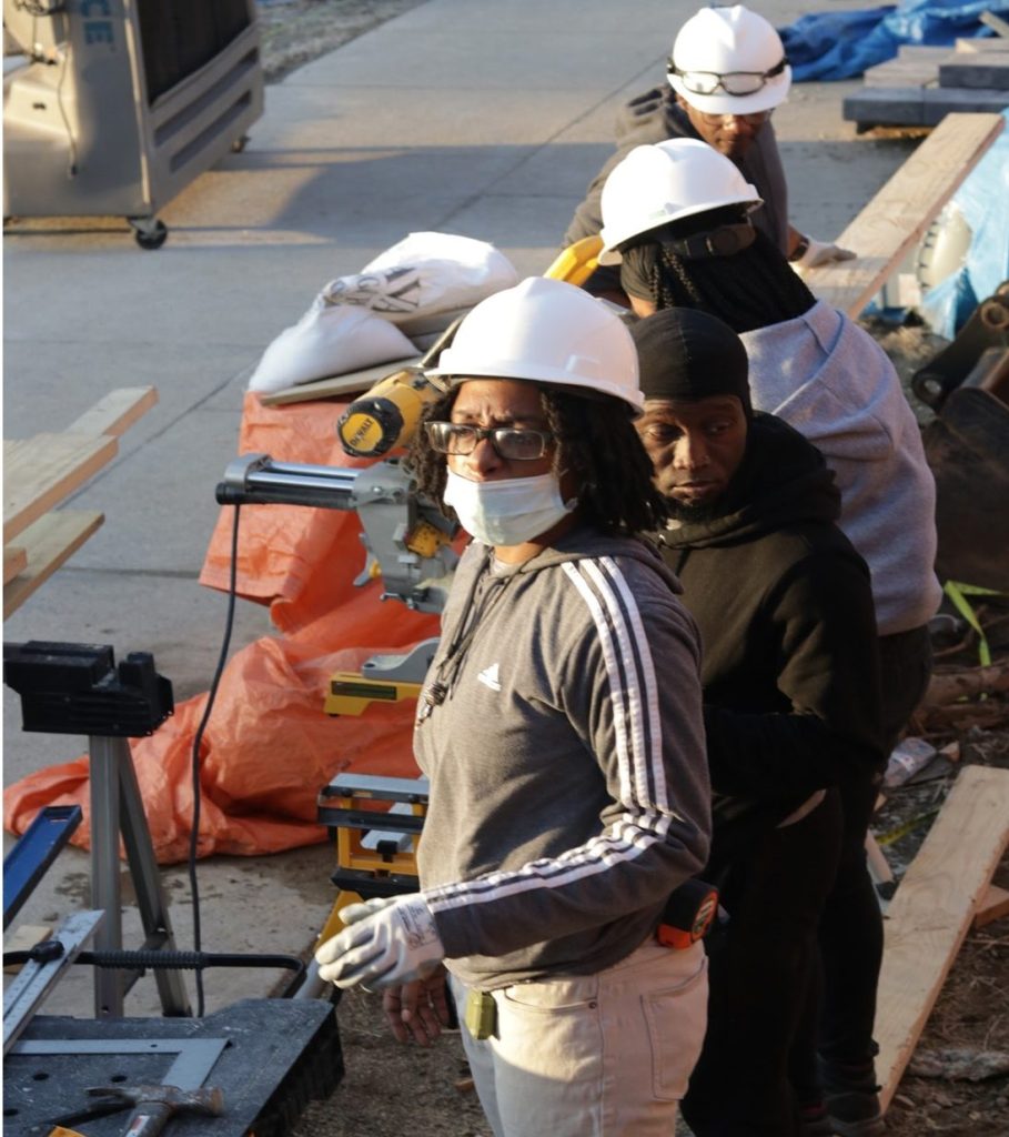 Students during skilled trade training