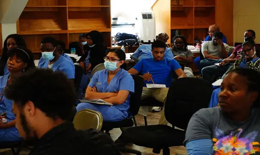 healthcare students training