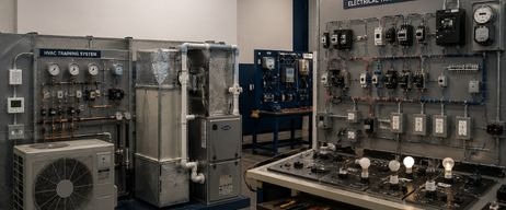 HVAC and electrical training equipment