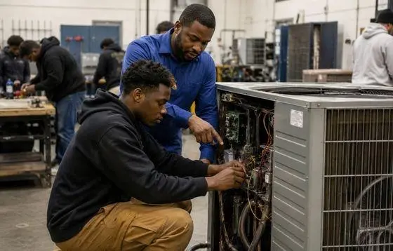 A mentor assisting a student 
