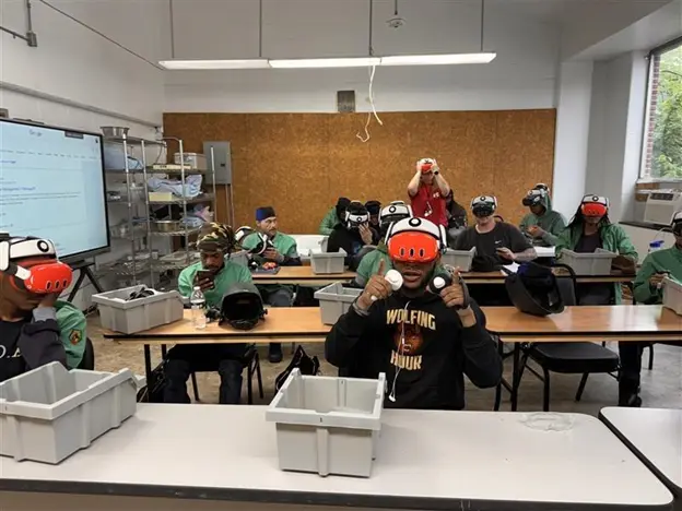 Students during class room training 