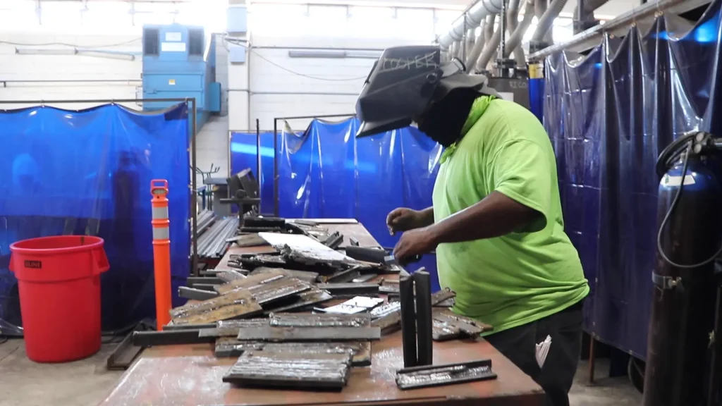Student at PTTI work lab