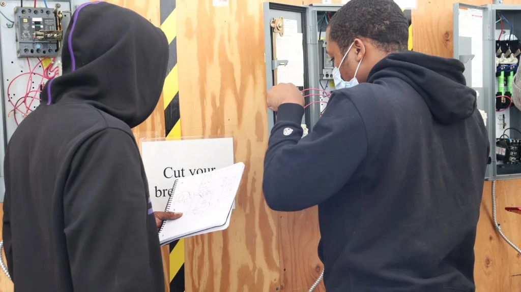 Students and electrical unit