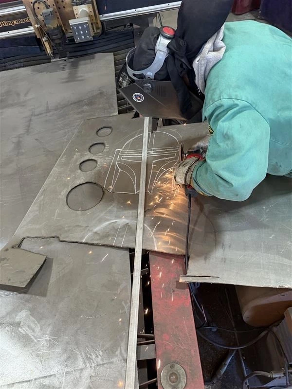 An Welding technician at work.