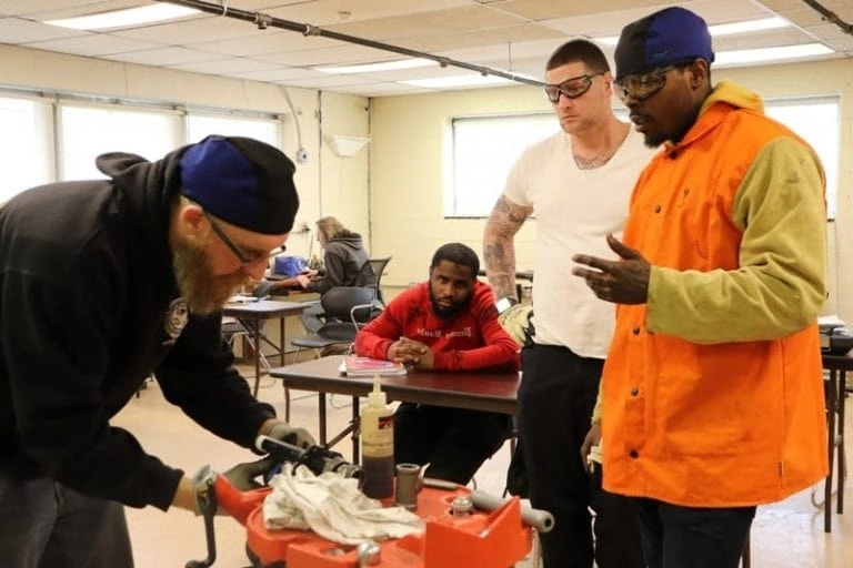 Trade school student in Philadelphia getting hands-on training for in-demand skilled trades careers