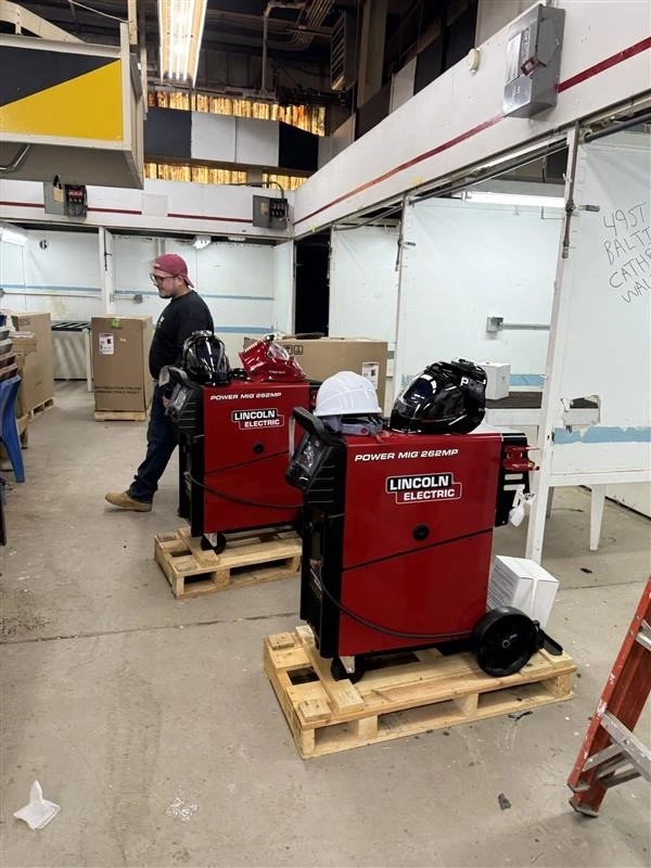 Trade school student practicing hands-on skills in a workshop