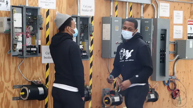 Philadelphia students gaining hands-on experience with trade equipment