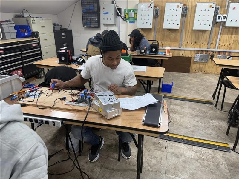Students at work lab
